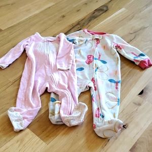 💗 5/$15 2 footie pajamas